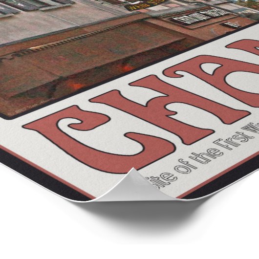 Dorp van Chamonix (wit) Poster (Hoek)