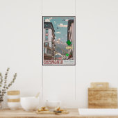 Dorp van Chamonix (wit) Poster (Keuken)
