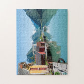 Dorp van Fjærland en een fjord in Noorwegen Legpuzzel (Verticaal)