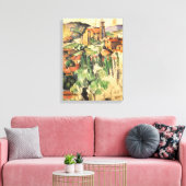 Dorp van Gardanne door Paul Cezanne, kunst Canvas Afdruk (Insitu (Woonkamer))