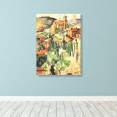 Dorp van Gardanne door Paul Cezanne, kunst Canvas Afdruk (Insitu (Houten vloer))