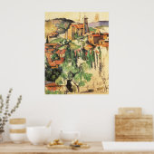 Dorp van Gardanne door Paul Cezanne,  kunst Poster (Keuken)