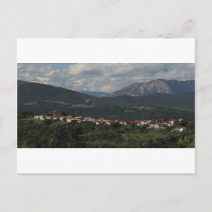 Dorp van Janezevo Brdo, Brkini Hills, Slovenië Briefkaart