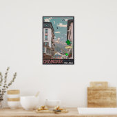 Dorpdorp Chamonix (zwart) Poster (Keuken)