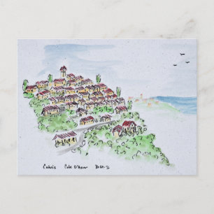 Dorps op een heuvel van Cabris Provence, Frankri Briefkaart