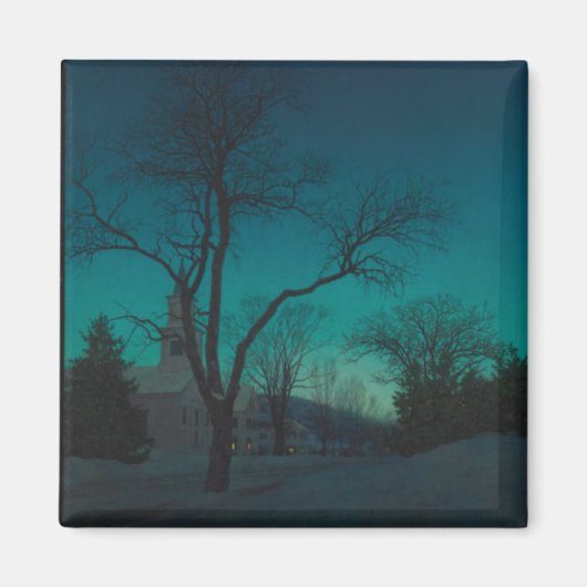 Dorpskerk bij Dusk Magnet Magneet (Voorkant)