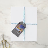 Dorpskern in de winter cadeaulabel (Met Touw)