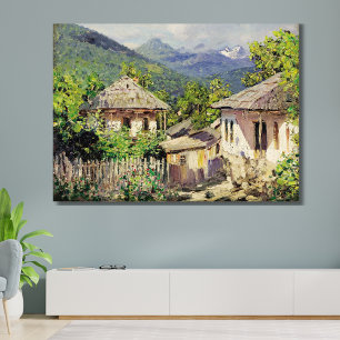 Dorpstafereel van Dubovskoy, 1911 Canvas Afdruk