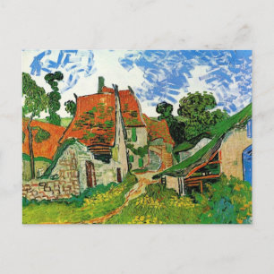 Dorpstraat in Auvers van Vincent Van Gogh Briefkaart