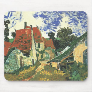 Dorpstraat in Auvers van Vincent van Gogh Muismat