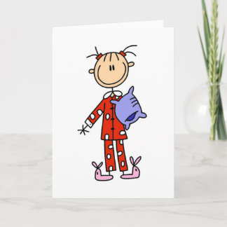 Dors Au-Dessus De La Fille Sur Sa Carte De Pyjamas