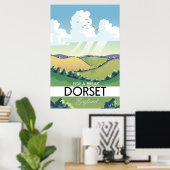 Dorset Angleterre affiche voyage (Bureau à domicile)
