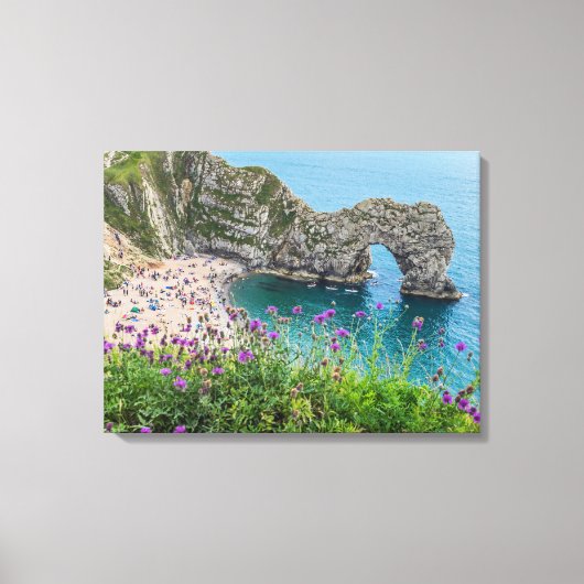 Dorset Durdle Door uitzicht canvas print (Voorkant)