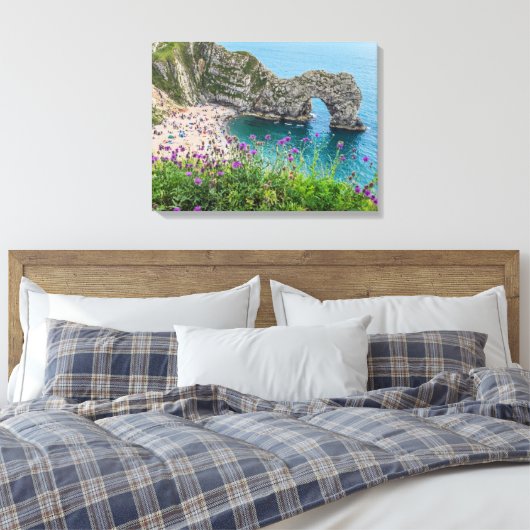 Dorset Durdle Door vue impression de toile (Insitu(Chambre))