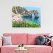 Dorset Durdle Door vue impression de toile (Insitu(Salon))