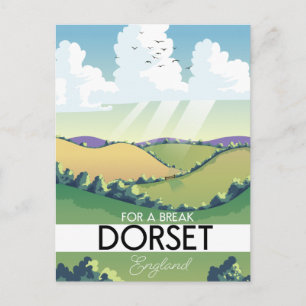 Dorset Engeland reisposter Briefkaart