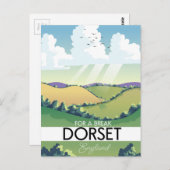 Dorset England reisposter Briefkaart (Voorkant / Achterkant)