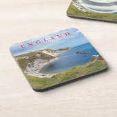 Dorset Man O'War vue plage dessous de verre (Côté gauche)