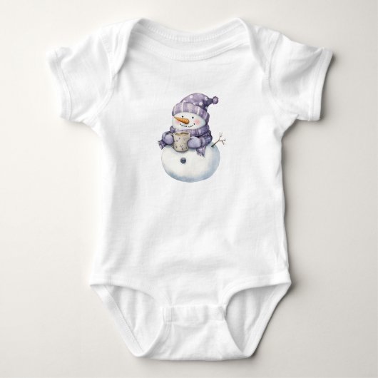 Dorstige kerstsneeuwpop romper (Voorkant)