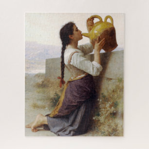 Dorsty Girl Drink van een Jug (landschap) Legpuzzel