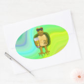 Dorsty Turtle Ovale Sticker (Envelop)