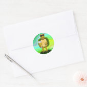 Dorsty Turtle Ronde Sticker (Envelop)