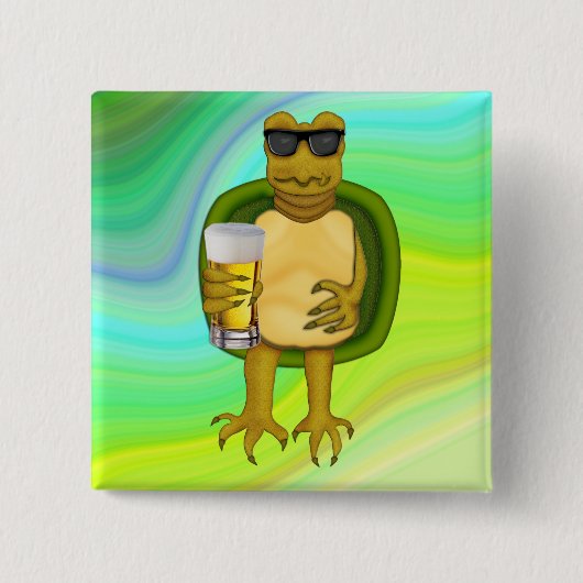 Dorsty Turtle Vierkante Button 5,1 Cm (Voorkant)