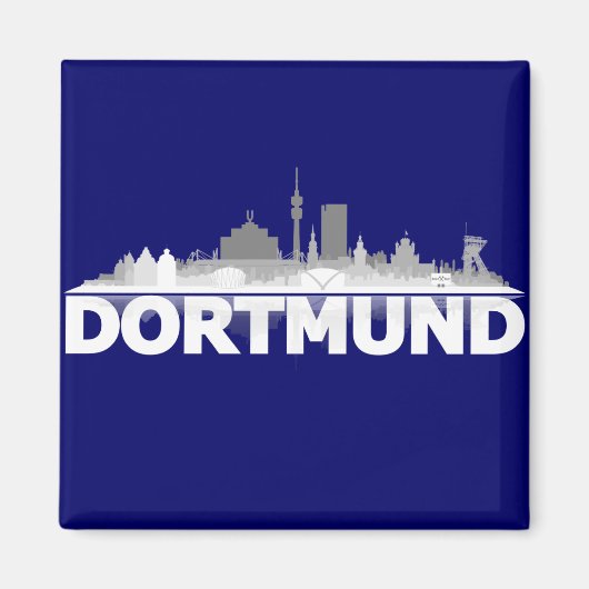 Dortmund City Skyline Kühlschrankmagnet Magneet (Voorkant)