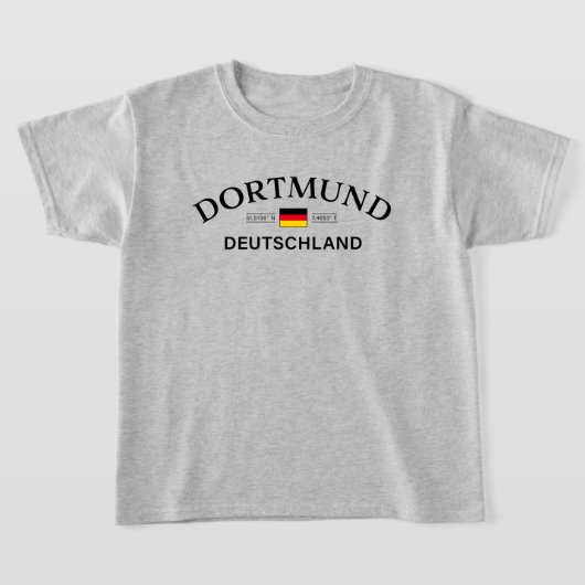 Dortmund Deutschland Coordinates German Kids T-shirt (Laagn)