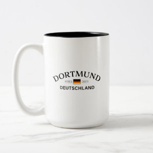 Dortmund Duitsland Coördinaten Duits Tweekleurige Koffiemok