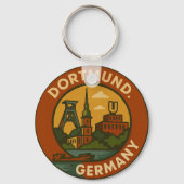 Dortmund German Urban Emblem Sleutelhanger (Achterkant)