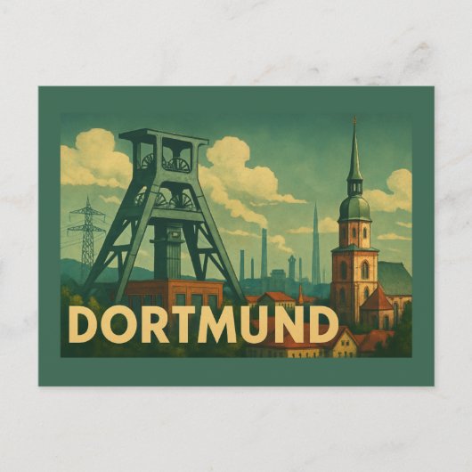 Dortmund Germany City Art Briefkaart (Voorkant)