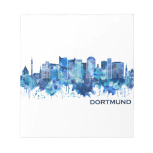 Dortmund Germany Skyline Blue Notitieblok