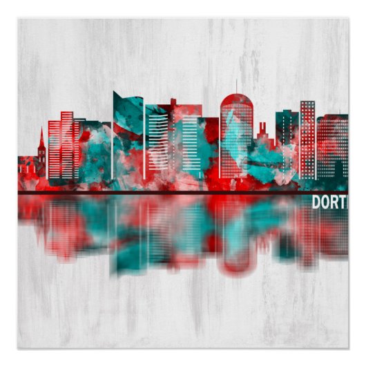 Dortmund Germany Skyline Perfect Poster (Voorkant)