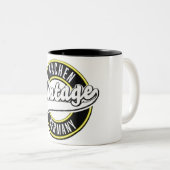 Dortmund  stijl logo, Two-Tone koffie mok (Voorkant rechts)