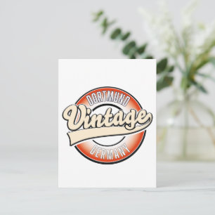Dortmund vintage stijl logo, briefkaart
