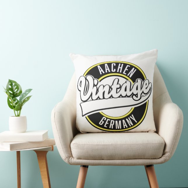 Dortmund vintage stijl logo, kussensloop kussen (Stoel)