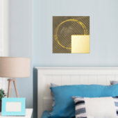 Dorure Impressions de feuilles d'or marron abstraites mod (In situ (chambre))