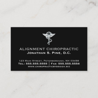 Dos de rendez-vous d'emblème de chiropractie de