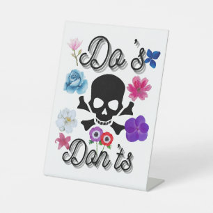 Do's en Don'ts Reclamebord Met Voetstuk