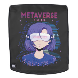 Dos Fille d'anime lunettes de réalité virtuelle Sac à