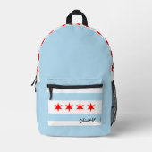 Dos Imprimé Chicago, sac à dos, Sac à drapeau de Chicago, Illi (Recto)