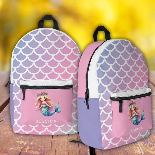 Dos Imprimé Échelles de sirène sac à coudre à impression viole