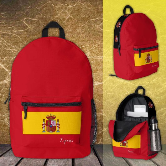 Dos Imprimé Espagne, sac à dos, drapeau espagnol, emblème / Es