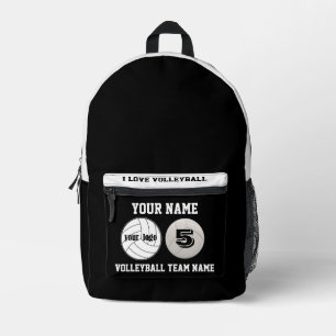 Dos Imprimé Imprimer Couper Sac à coudre filles volleball blan