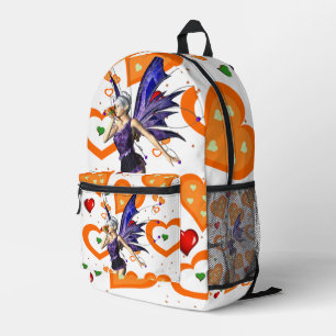 Dos Imprimé Imprimer Couper Sac À Coudre Floral Fairy Orange H