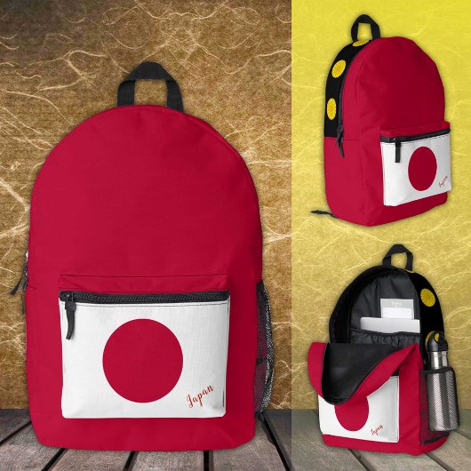 Dos Imprimé Japon, sac à dos, drapeau japonais, emblème /custo