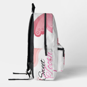 Dos Imprimé "Papillon Douce dent Retour à l'école Sac - Rose &