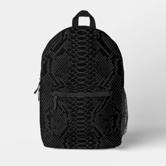 Dos Imprimé Peau Python noir - Sac à coudre coupé (Recto)
