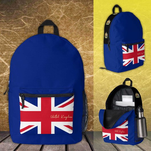 Dos Imprimé Royaume-Uni, sac à dos, drapeau britannique / patr